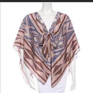 - Alexis Tunic Wrapped Silk Blouse